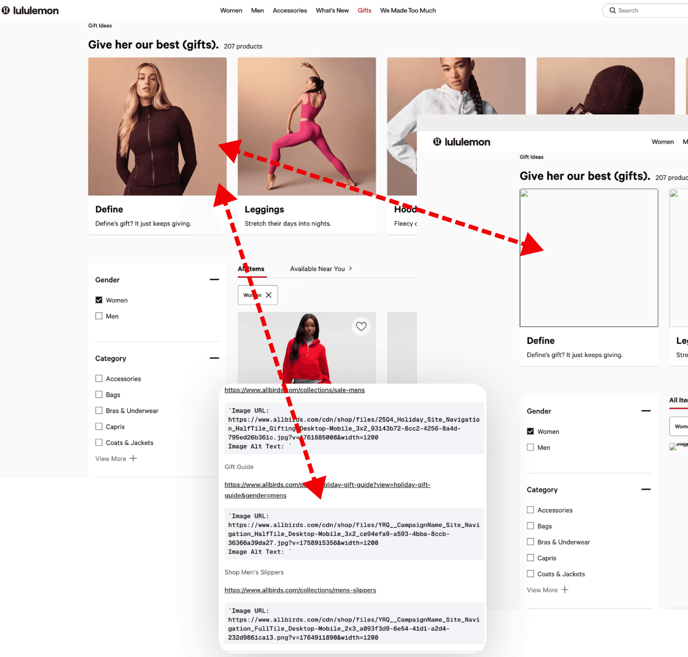 Merchant sites failure mode - showing scattered data and missing semantics for AI agents